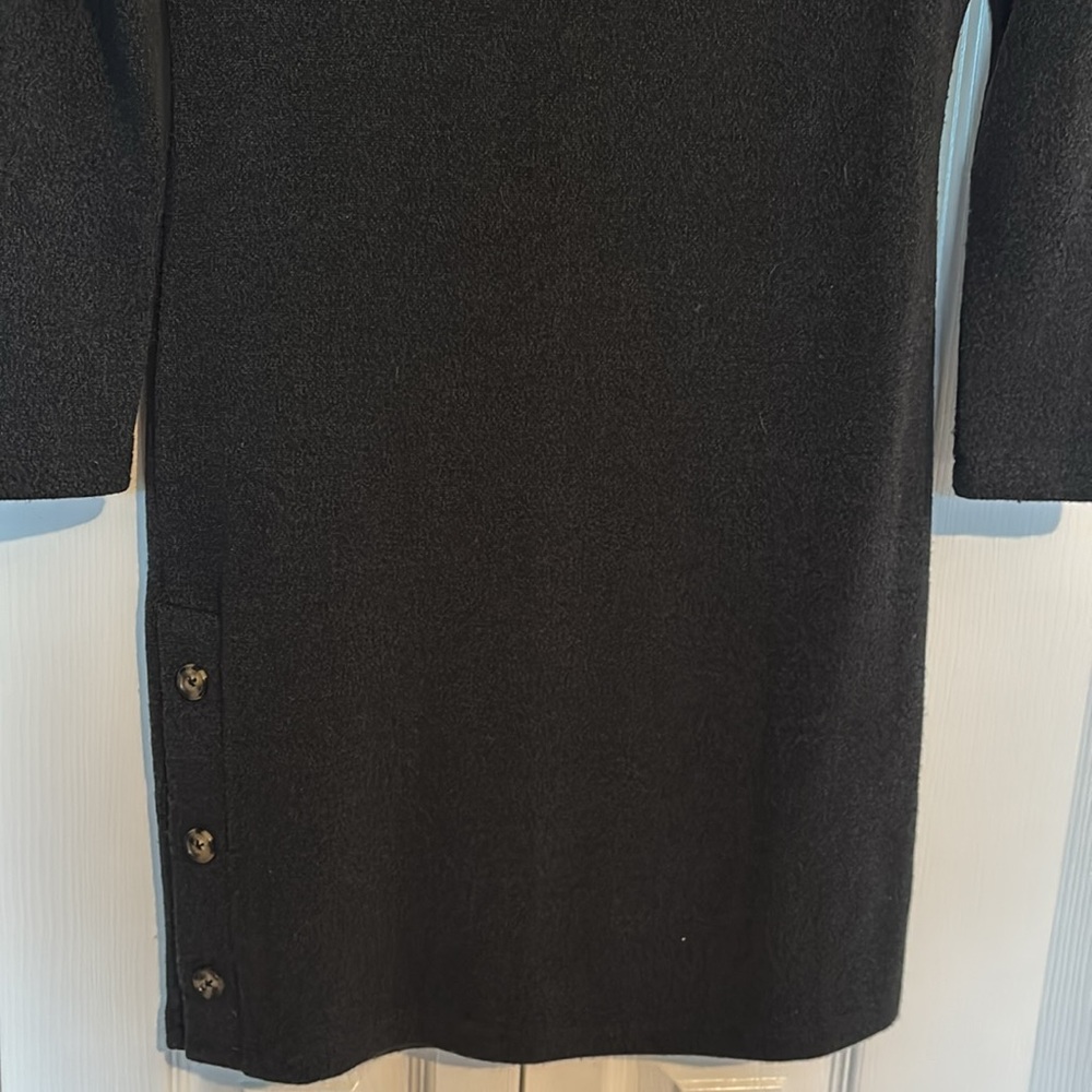 Banana Republic long sleeve mock neck sweater dress in black size XS petite NWOT - Picture 6 of 8